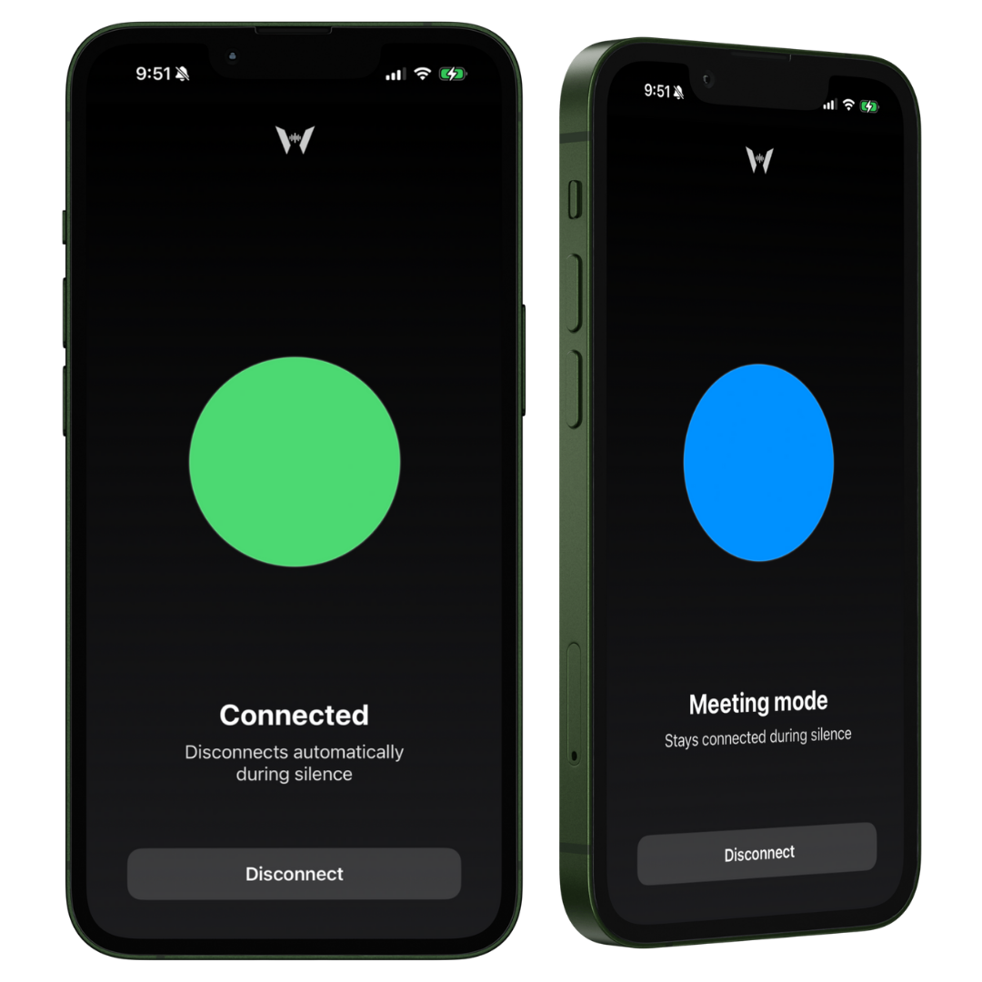 Connected vs Meeting mode preview